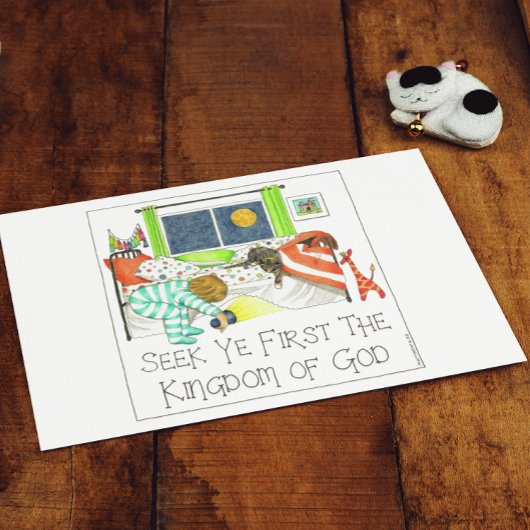 先に神の王国を求め感動的よ ポストカード
