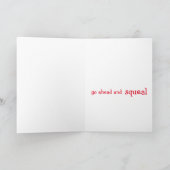 先に行ってキーキー、豚誕生日カード カード (内部)