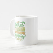 先に進む秘訣は始まる コーヒーマグカップ (正面左)