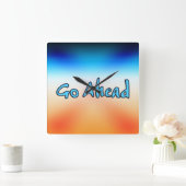 先に進む スクエア壁時計 (ホーム)