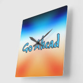 先に進む スクエア壁時計 (傾斜)