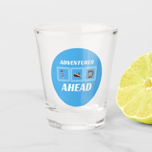 先の冒険-ガラスのショット ショットグラス (正面)