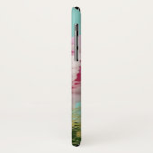 先の尖ったサボテン頂上ピンクの開花 Case-Mate iPhoneケース (裏面/左)