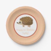 先の尖ったツノメドリの石のパーティーのプレート- ペーパープレート (正面)