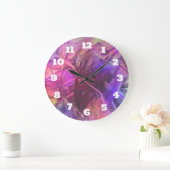 先の尖った光沢があるガラス破片の抽象デザイン ラージ壁時計 (ホーム)