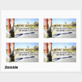 「先の道を知る」感動的引用文 長方形シール (シート)