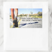 「先の道を知る」感動的引用文 長方形シール (バッグ)