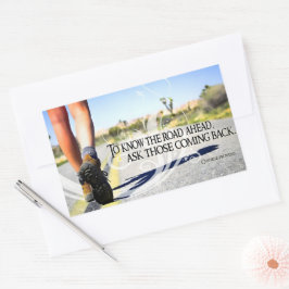 「先の道を知る」感動的引用文 長方形シール