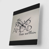 先の道 スクエア壁時計 (傾斜)