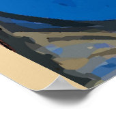 先人、抽象芸術マン携帯電話、編集文字 ポスター (角)