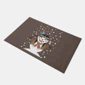 先住民おもしろいのアメリカのクリスマスツリーの装飾 ドアマット (アングル)