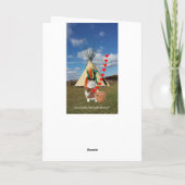 先住民おもしろいアメリカインディアン子猫バレンタイン シーズンカード (裏面)