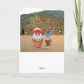 先住民おもしろいアメリカインディアン子猫バレンタイン シーズンカード (裏面)