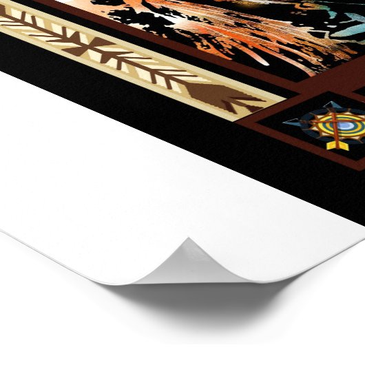 先住民おもしろいアメリカン・ギフト好き ポスター (角)