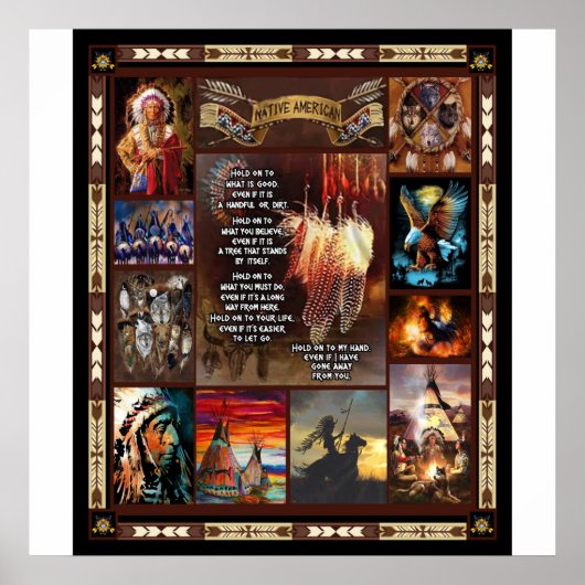 先住民おもしろいアメリカン・ギフト好き ポスター (正面)