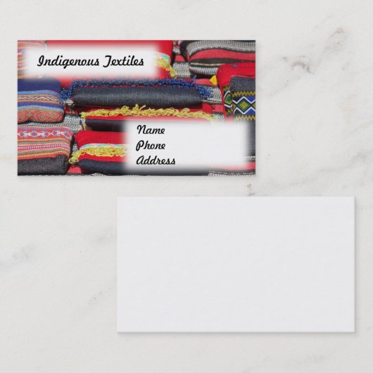 先住民と先住民の織物 名刺 (正面/裏面)