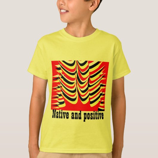 先住民と前向き Tシャツ (正面)