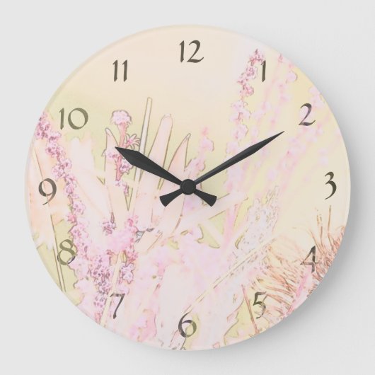 先住民によっては柱時計が開花します ラージ壁時計 (正面)