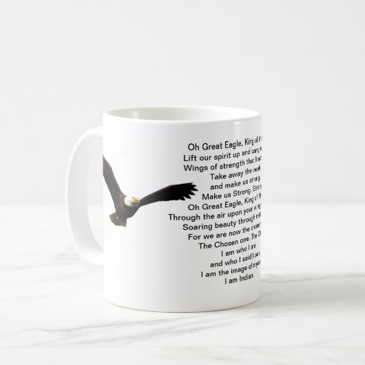 先住民のアメリカのインドの賛歌 コーヒーマグカップ (正面左)