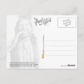 先住民のインディアンがスネークダンスを披露する ポストカード (裏面)