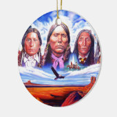先住民のインディアン将軍 セラミックオーナメント (左)