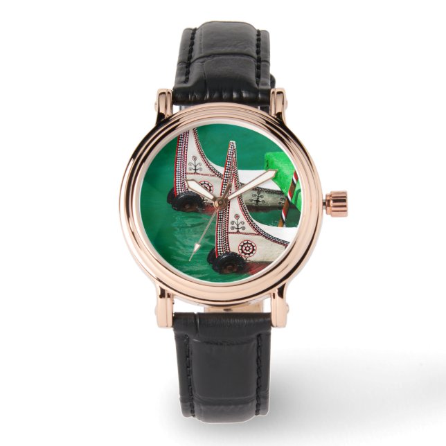 先住民のカヌー 腕時計 (正面)