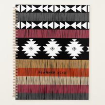 先住民のカラフル幾何線パターン