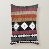 先住民のカラフル民族線パターン アクセントクッション (正面(垂直))