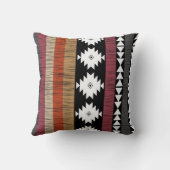 先住民のカラフル民族線パターン クッション (裏面)