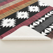 先住民のカラフル民族線パターン シェルパブランケット (3/4)