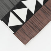 先住民のカラフル民族線パターン フリースブランケット (角)