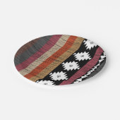 先住民のカラフル民族線パターン ペーパープレート (アングル)