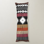 先住民のカラフル民族線パターン ボディピロー (裏面 (縦))
