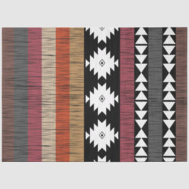 先住民のカラフル民族線パターン 薄葉紙