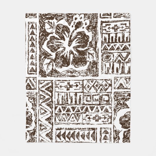 先住民のハワイアン フリースブランケット (正面)