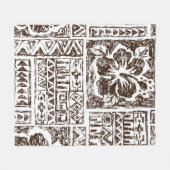 先住民のハワイアン フリースブランケット (正面(横))