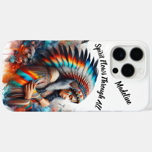 先住民の伝統的服装 Case-Mate iPhoneケース (裏面 (横))