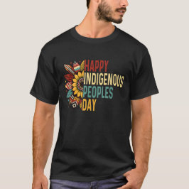 先住民の日おめでとう ネイティブアメリカン Tシャツ