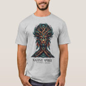 先住民の精神 先祖の知恵 自然の木 Tシャツ (正面)