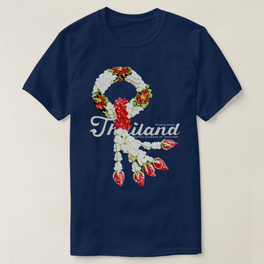 先住民の花タイ Tシャツ (デザイン正面)