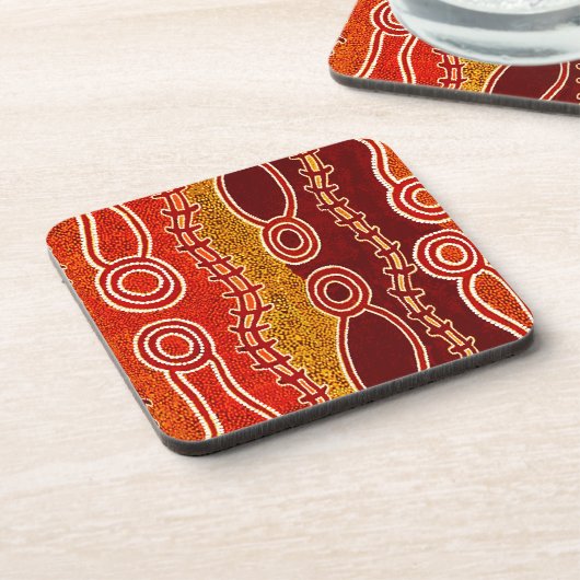 先住民の蛇。 コースター (左側)