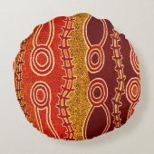 先住民の蛇。 ラウンドクッション (裏面)