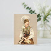 先住民の衣装を着た女の子,オーストラリア – ハンガリー ポストカード (スタンド正面)