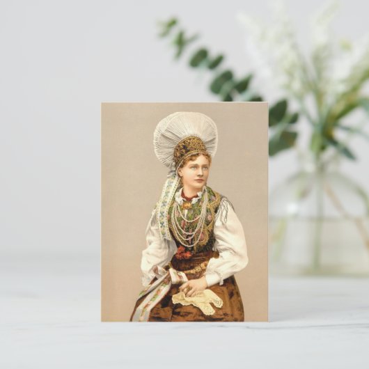 先住民の衣装を着た女の子,オーストラリア – ハンガリー ポストカード (スタンド正面)