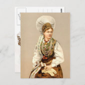 先住民の衣装を着た女の子,オーストラリア – ハンガリー ポストカード (正面/裏面)