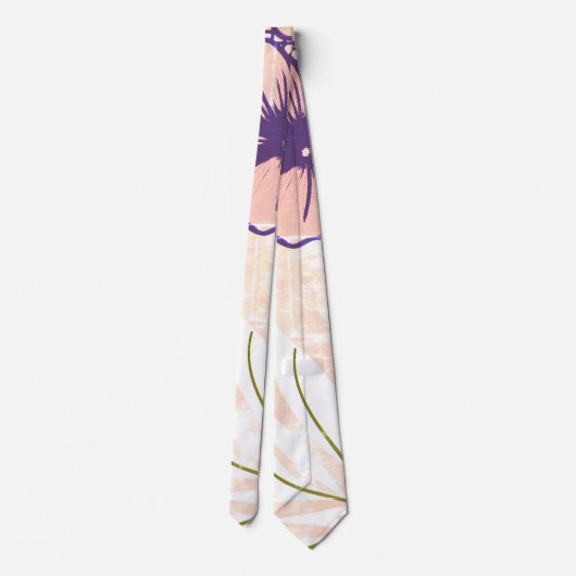 先住民の金ゴールドの葉の森林の花 ネクタイ (裏面)