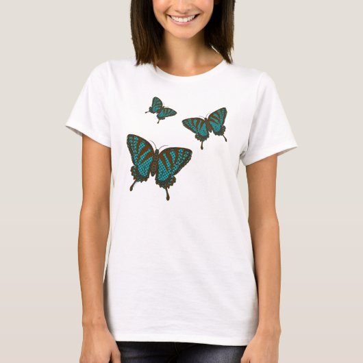 先住民アゲハチョウウィメンズライトシャツ Tシャツ (正面)