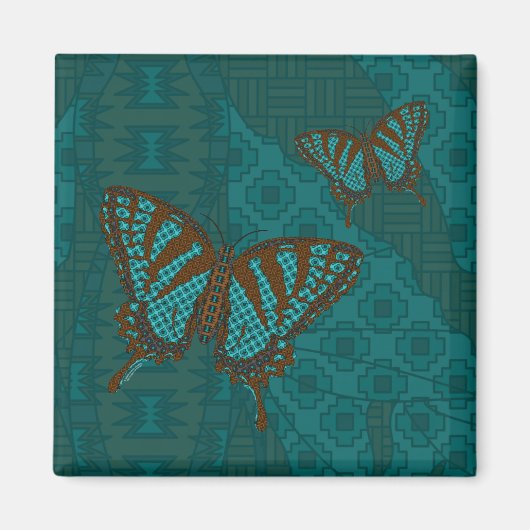 先住民アゲハチョウ磁石 マグネット (正面)