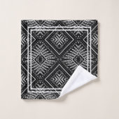 先住民アステカ型浴用タオル一式 バスタオルセット (ウォッシュタオル)