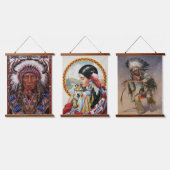 先住民アメリつるカのタペストリーセット3 吊り下げ型タペストリー (トリプル)